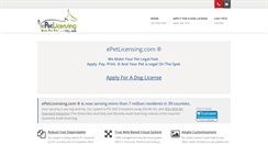 Desktop Screenshot of epetlicensing.com